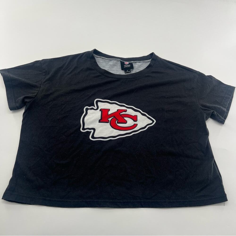 NFL Team Apparel LC Kansas City Black Crop Top Women’s Shirt Football